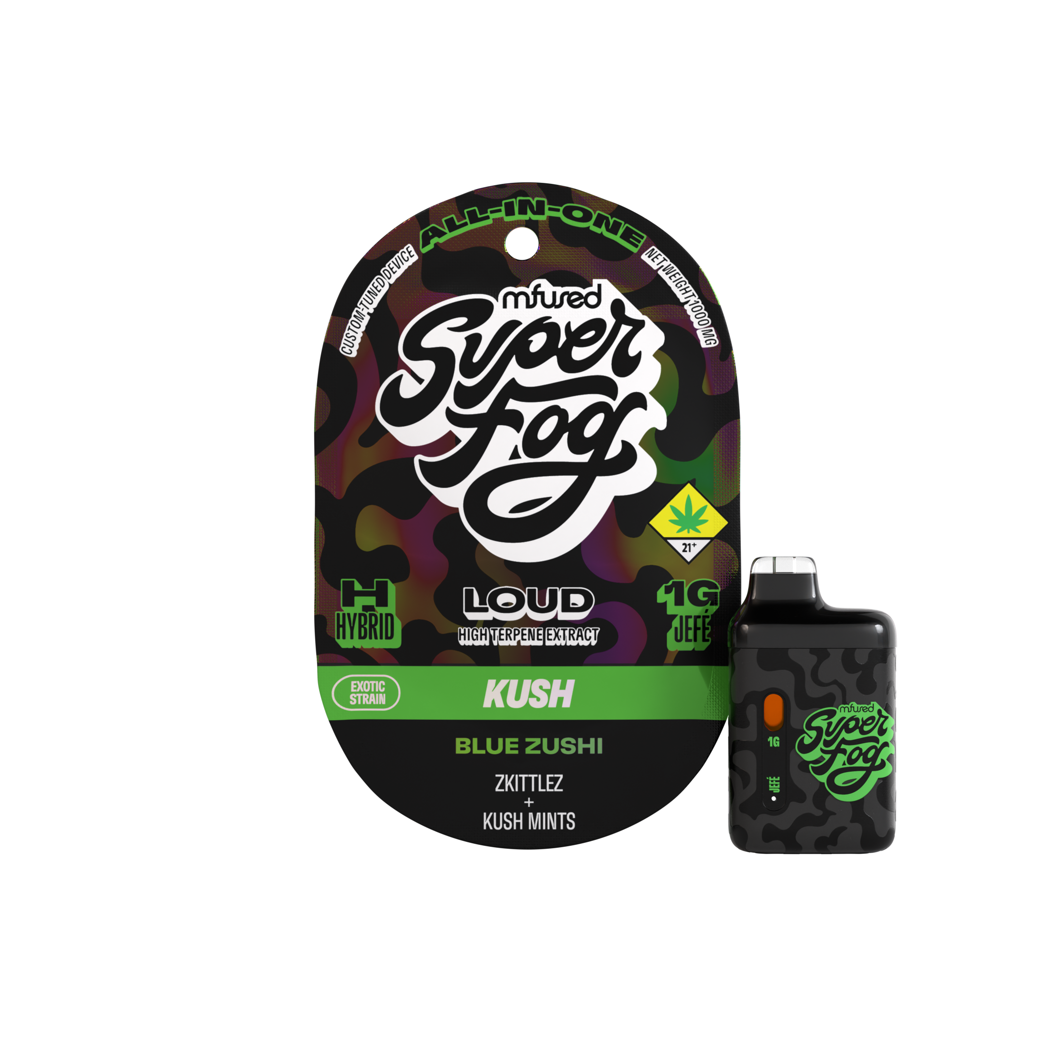 Blue Zushi Super Fog Loud Disposable | Mfused - 1g, Vapes - Lux