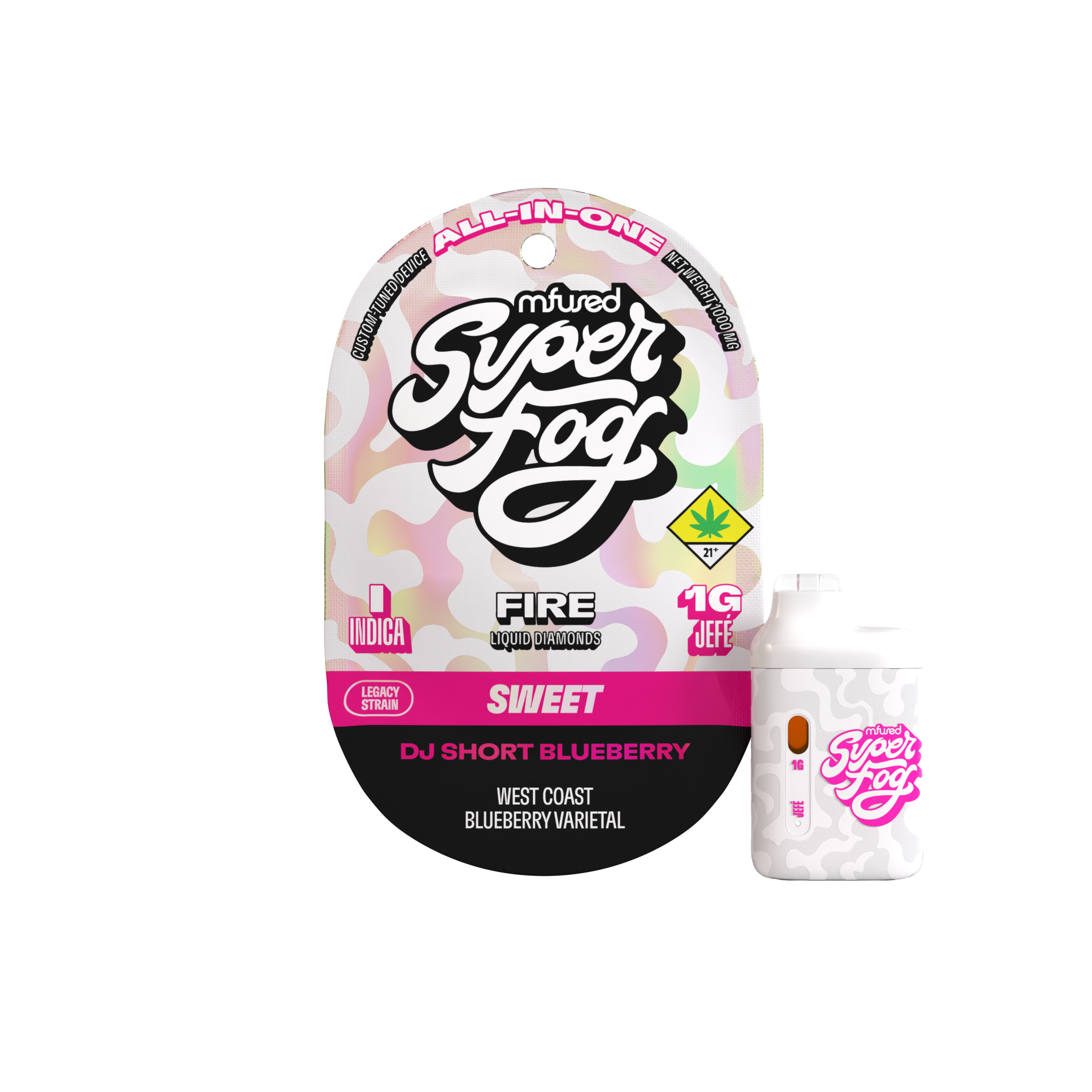 DJ Short Blueberry Super Fog Fire Disposable | Mfused - 1g, Vapes