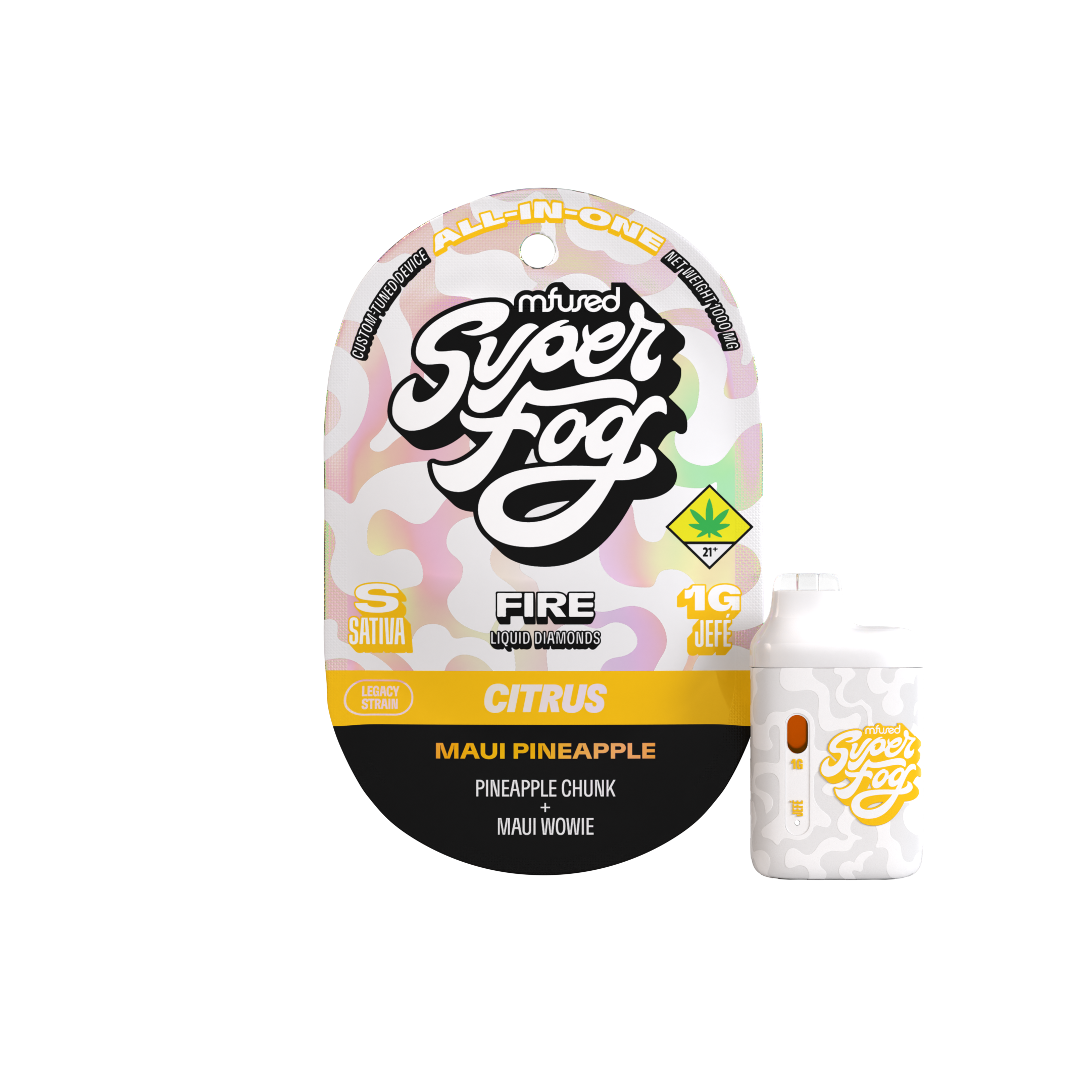 maui✰  Maui Pineapple Super Fog Fire Disposable | Mfused - 1g
