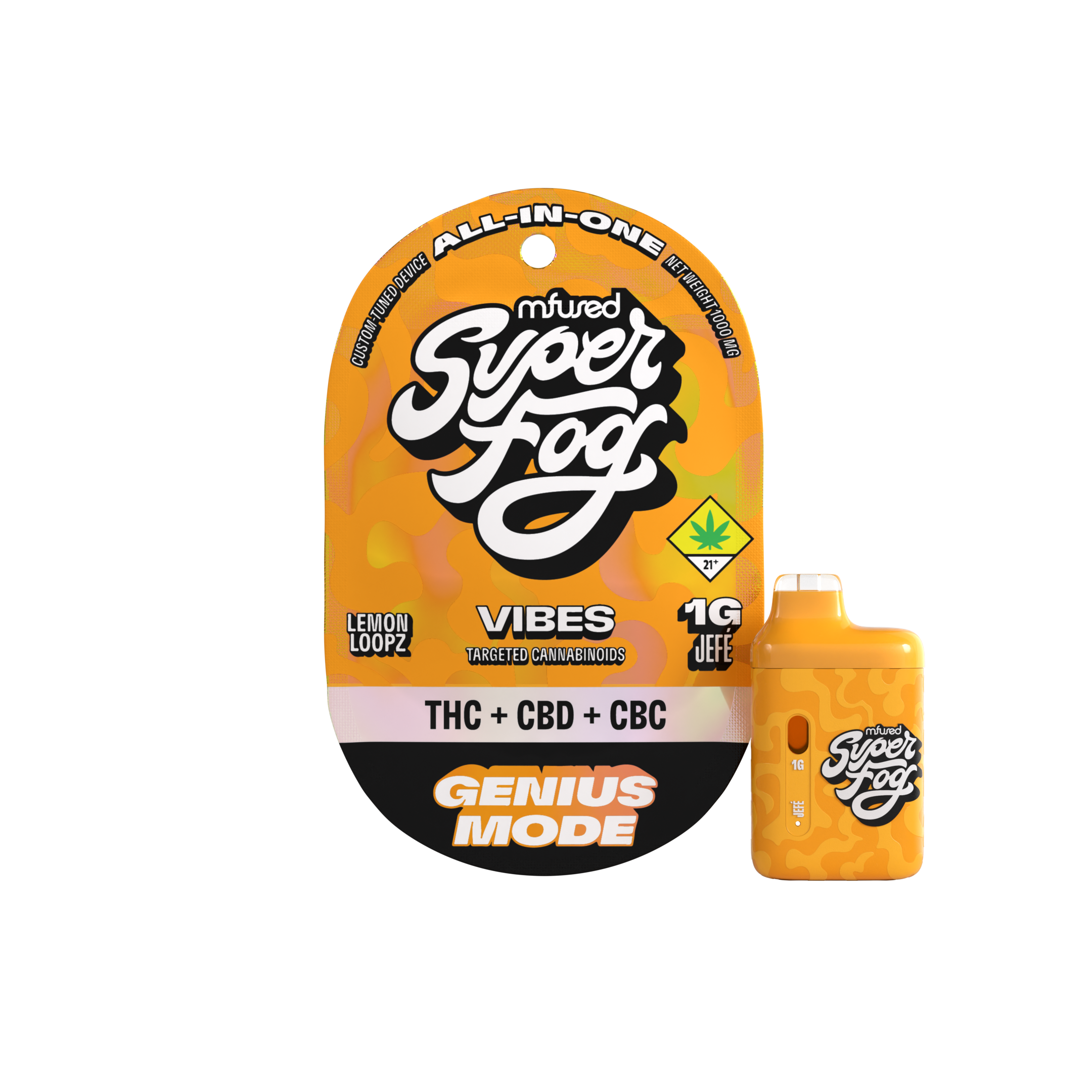 Genius Mode CBC Vibes Super Fog Disposable | Mfused - 1g, Vapes