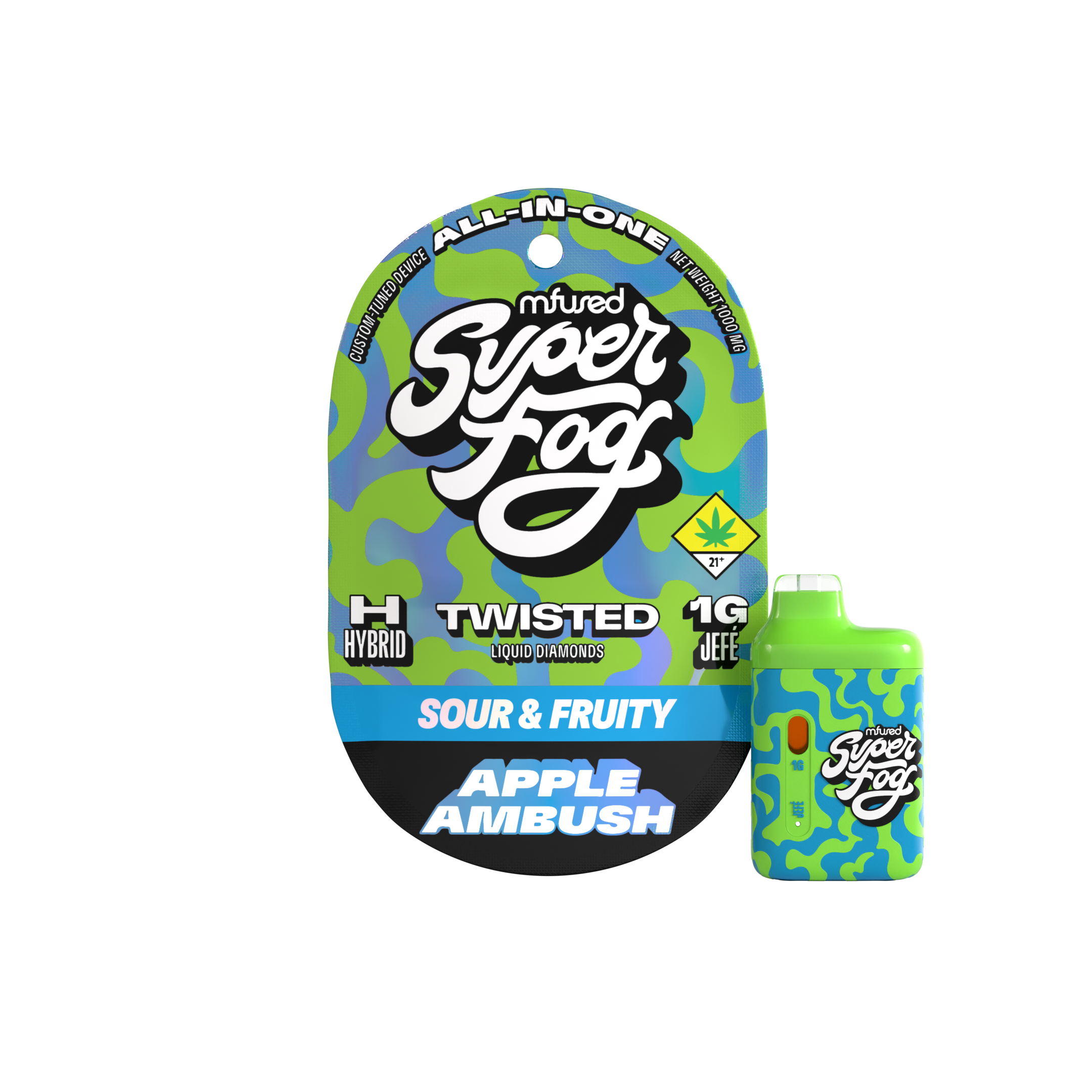 Apple Ambush Super Fog Twisted Disposable | Mfused - 1g, Vapes