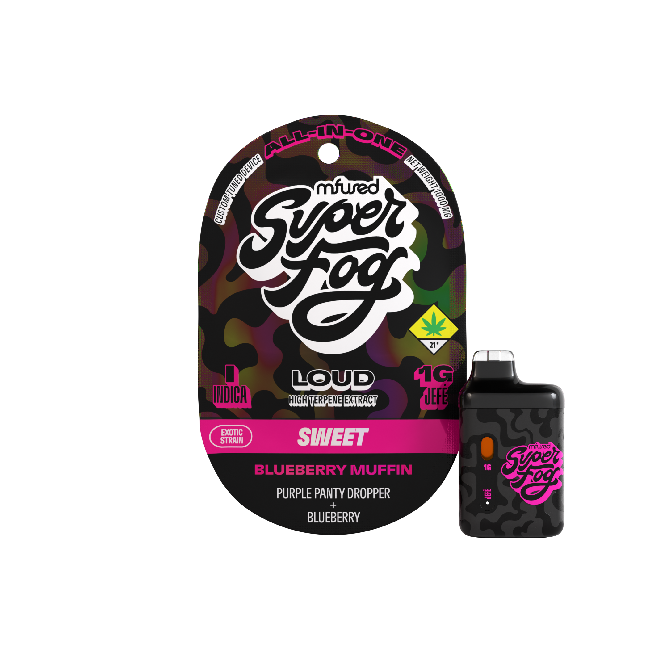 Blueberry Muffin Super Fog Loud Disposable | Mfused - 1g, Vapes