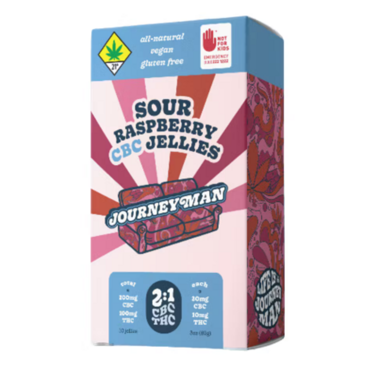 300mg Sour Raspberry Soft Candies CBC