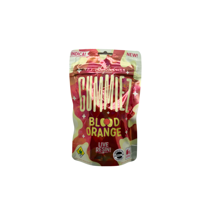 100mg Edible Indica Live Resin Blood Orange Gummiez Phat Panda