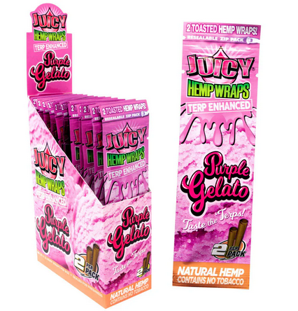 JUICY HEMP WRAPS TERP ENHANCED PURPLE GELATO