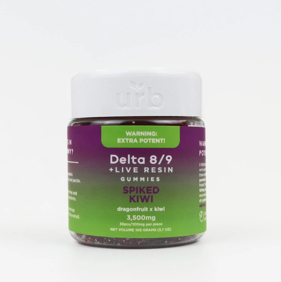 URB D8/D9 THC GUMMIES 3500MG SPIKED KIWI