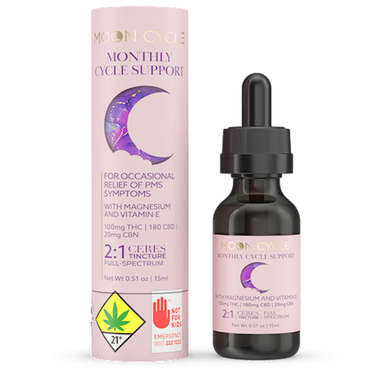 CERES Tincture: Moon Cycle 2:1 CBD :THC tincture 15ml
