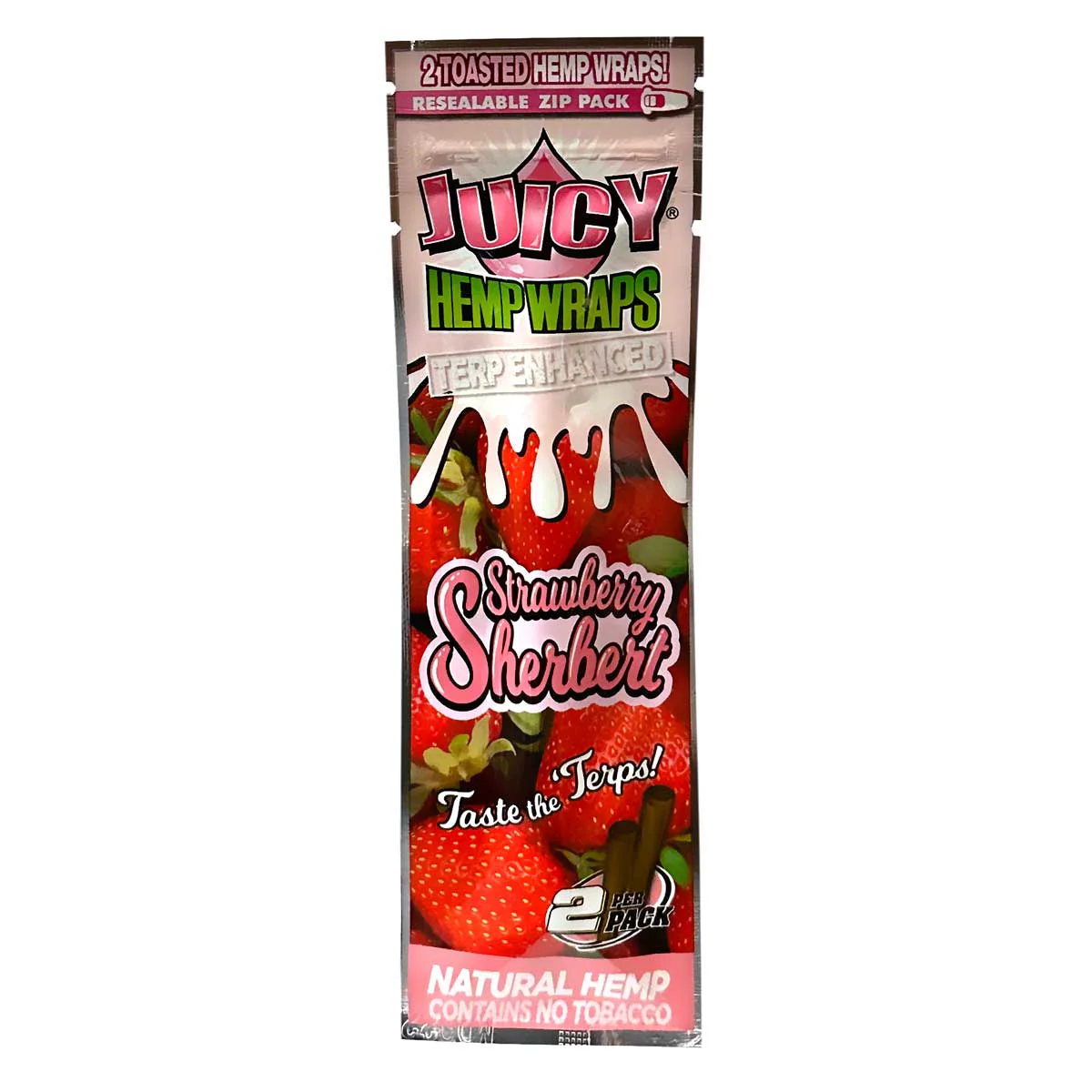 JUICY HEMP WRAPS TERP ENHANCED STRAWBERRY SHERBERT