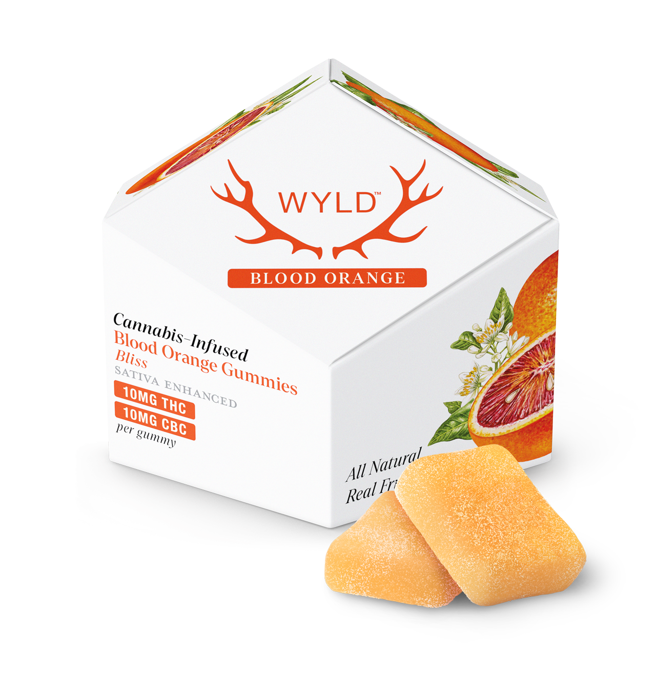 Wyld Gummies Blood Orange 1:1 CBC + Sativa Enhanced 10pk