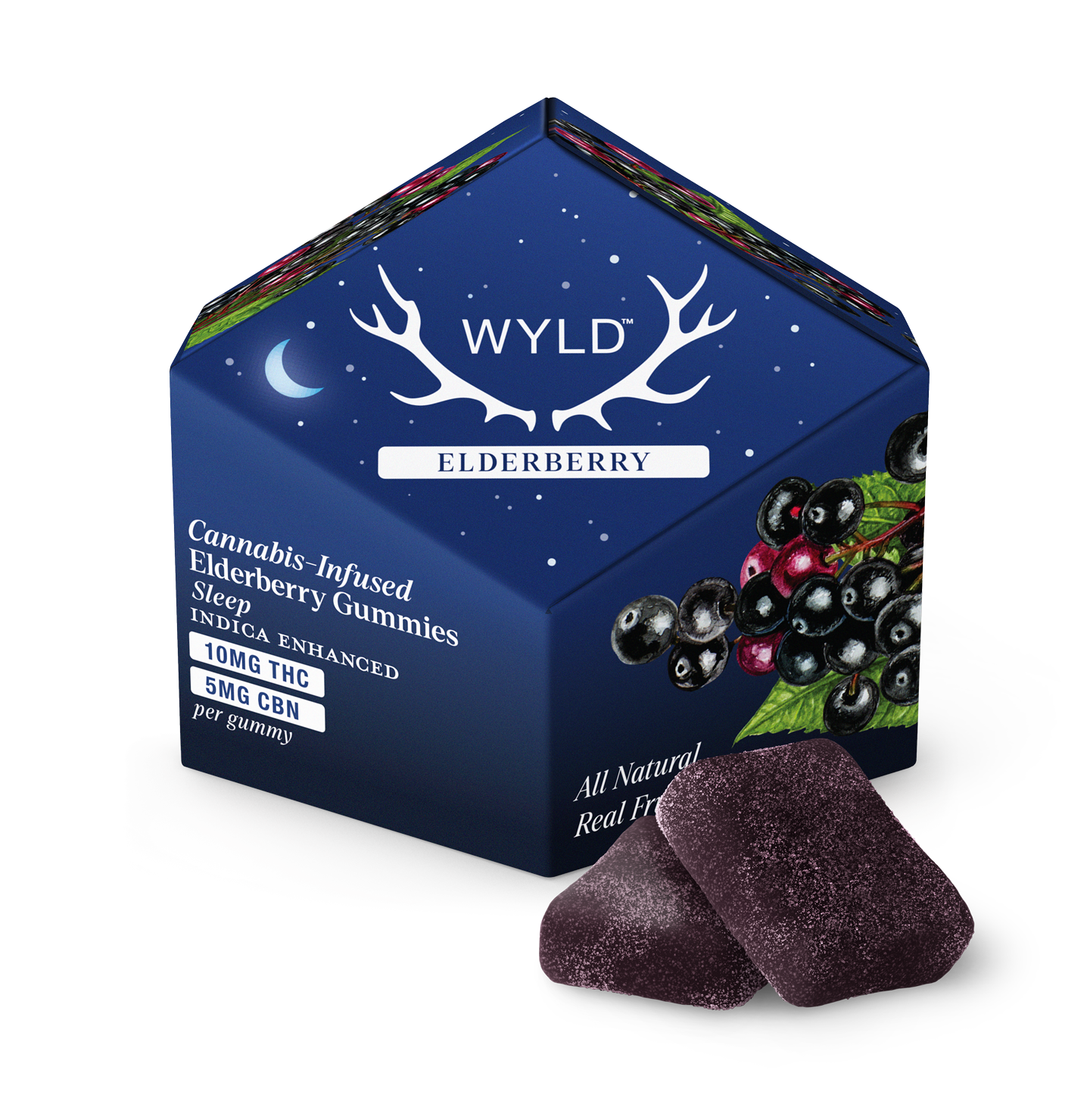 Wyld Gummies Elderberries CBN + Indica Enhanced 10pk