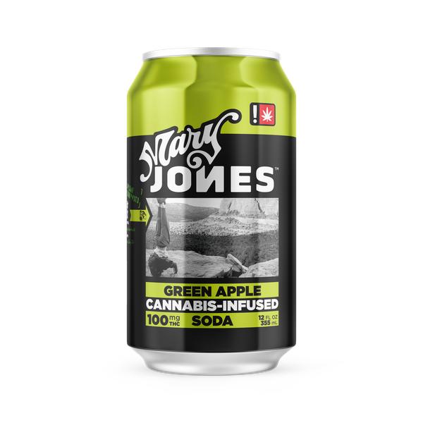 Mary Jones Sodas: Jones Green Apple Cannabis Soda Each