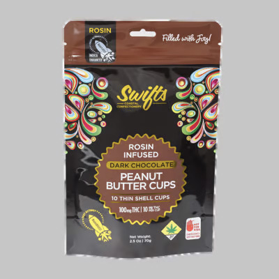 SWT Dark Chocolate Peanut Butter Cups Solventless 10pk 100mg - 2.5oz