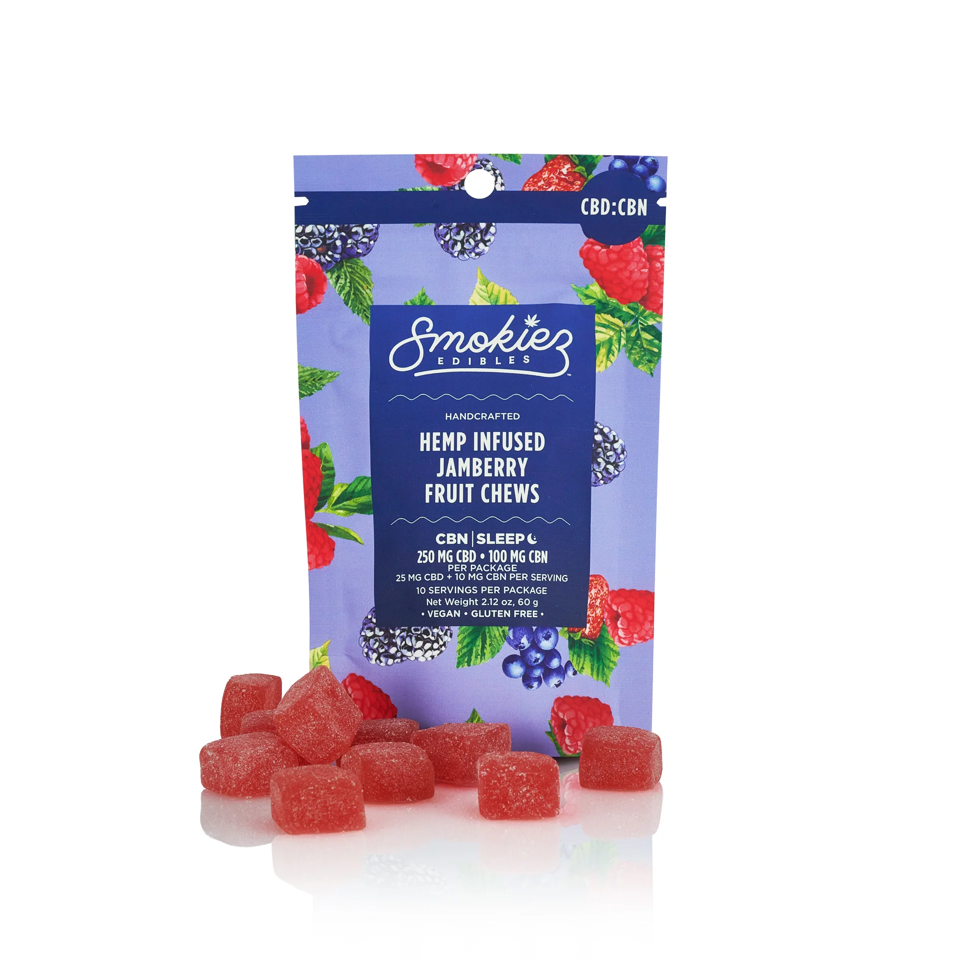 Smokiez | Gummies | Sweet Jamberry 1:1 CBN:THC | 200mg/10pk