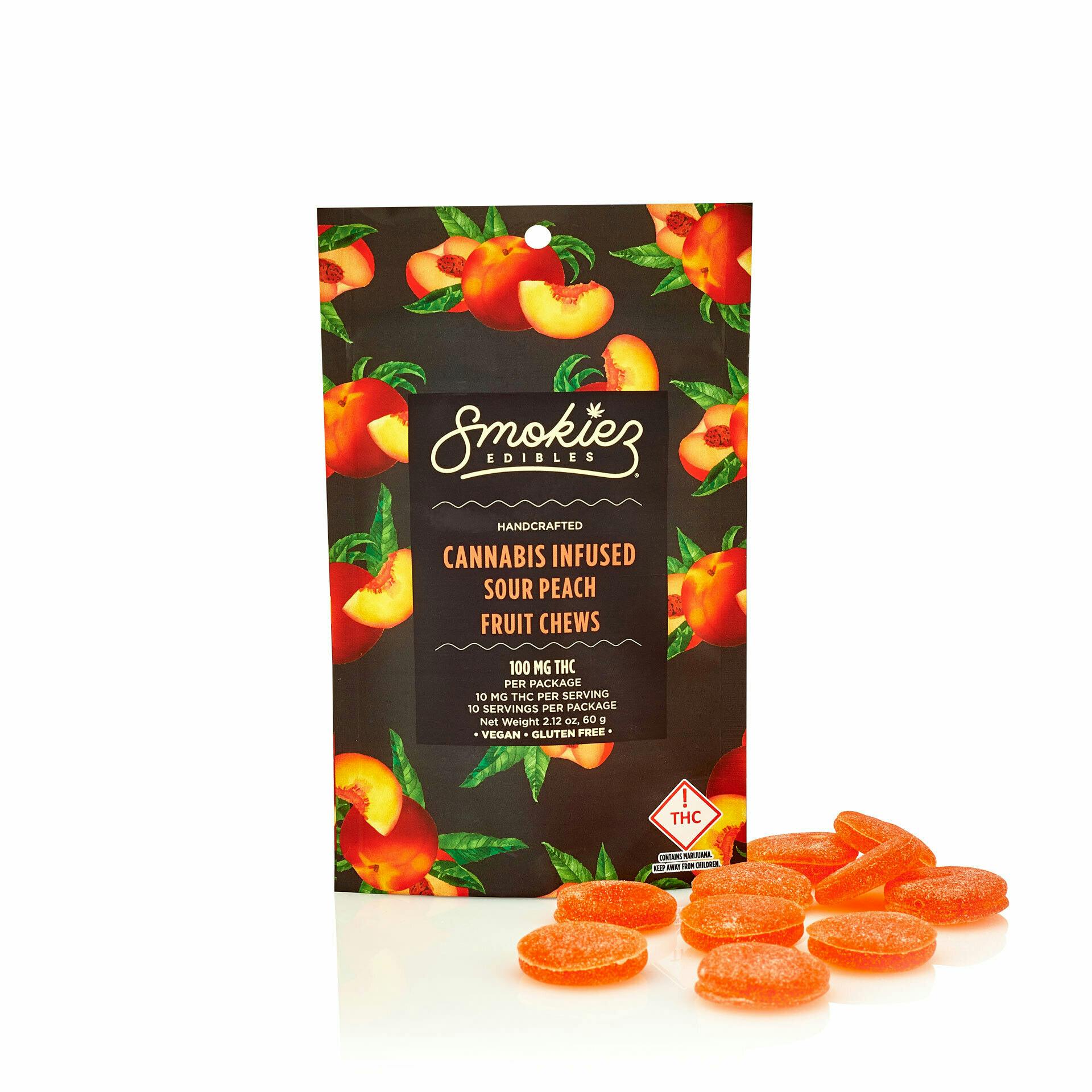 Smokiez | Gummies | Sour Peach | 100mg/10pk