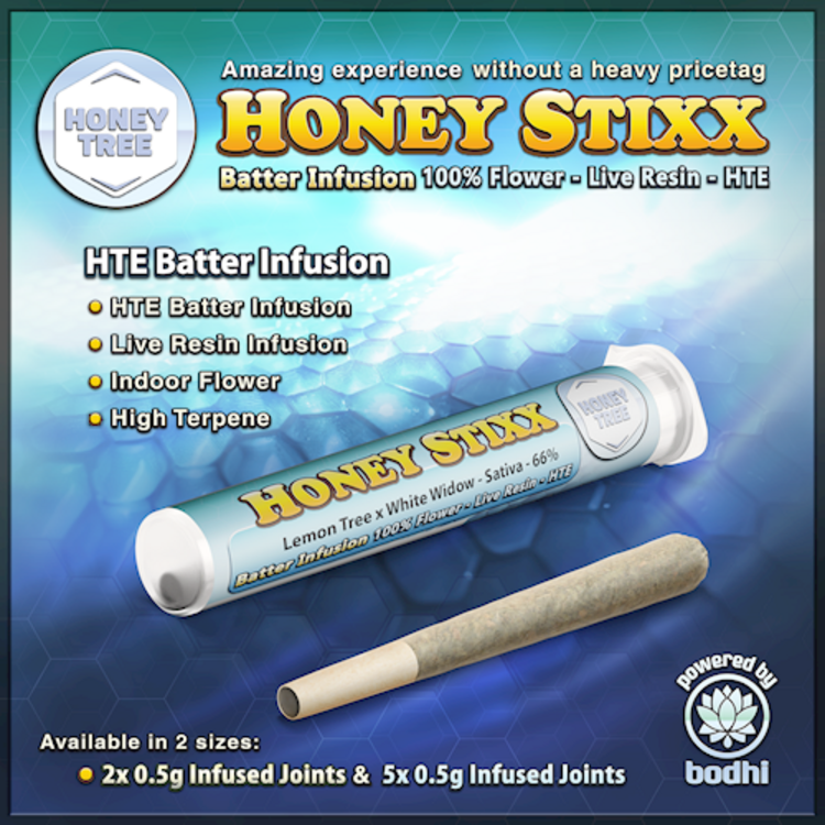 Bodhi High - Lemon Tree x White Widow Live Resin HTE Batter Infused Honey Stixx 2pk
