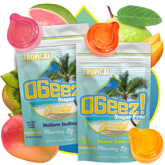 OGeez! | Sugar-Free Gummies | Tropical (Sativa) | 100mg/10pk