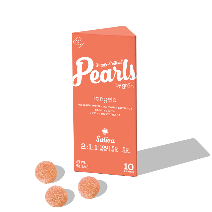 Pearls by Gron | Gummies | Tangelo 2:1:1 THC:CBC:CBG | 100mg/10pk