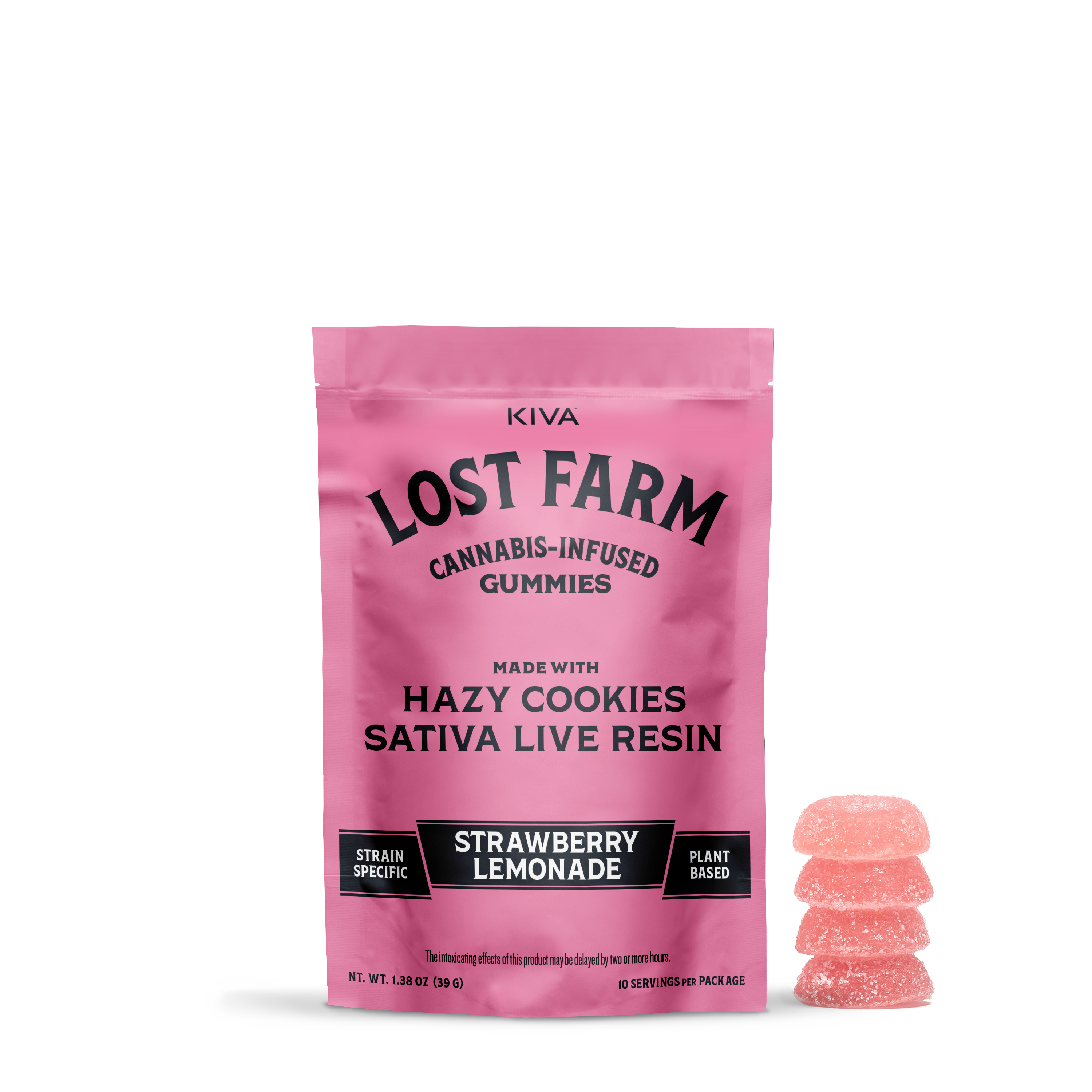 Lost Farms | Gummies | Live Resin Strawberry Lemonade | 100mg/10pk