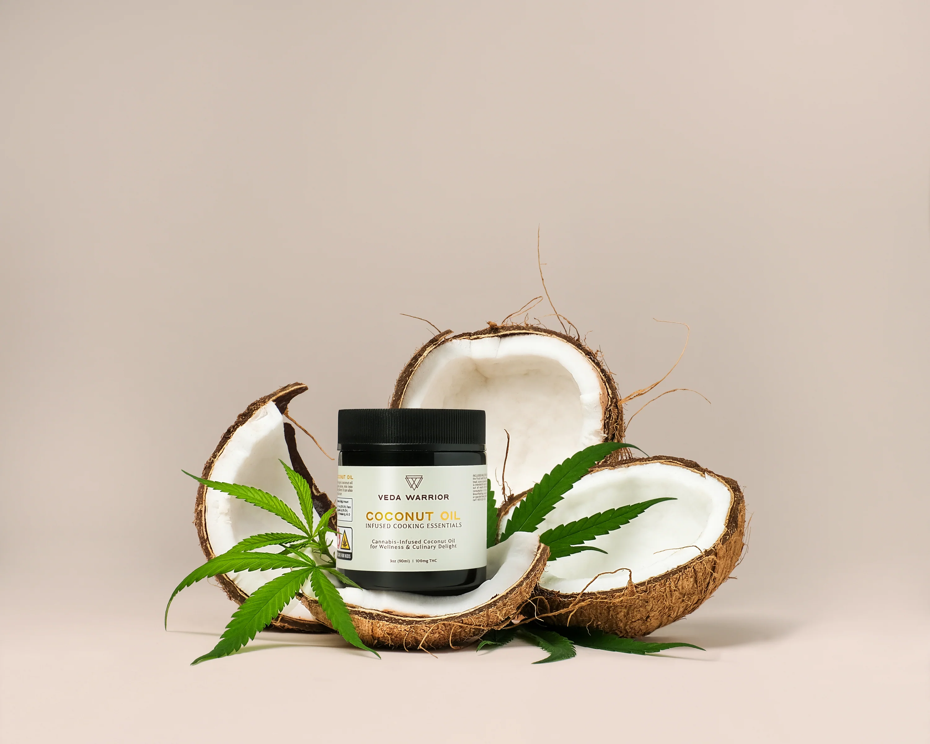 Veda Warrior | Cooking Ingredient | Infused Coconut Oil | 100mg/3oz