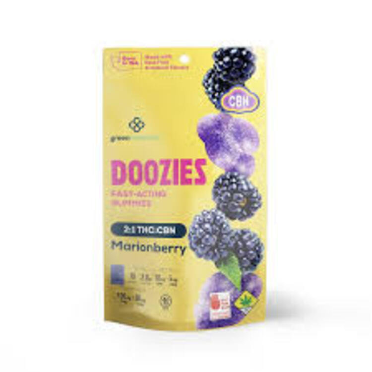 Green Revolution Solid Edible Doozies CBN 2 to 1 Marionberry CHILL 10pk @150MG