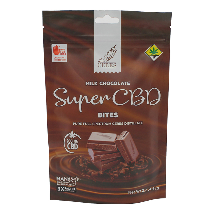 200mg Milk Chocolate Super CBD Bites Ceres