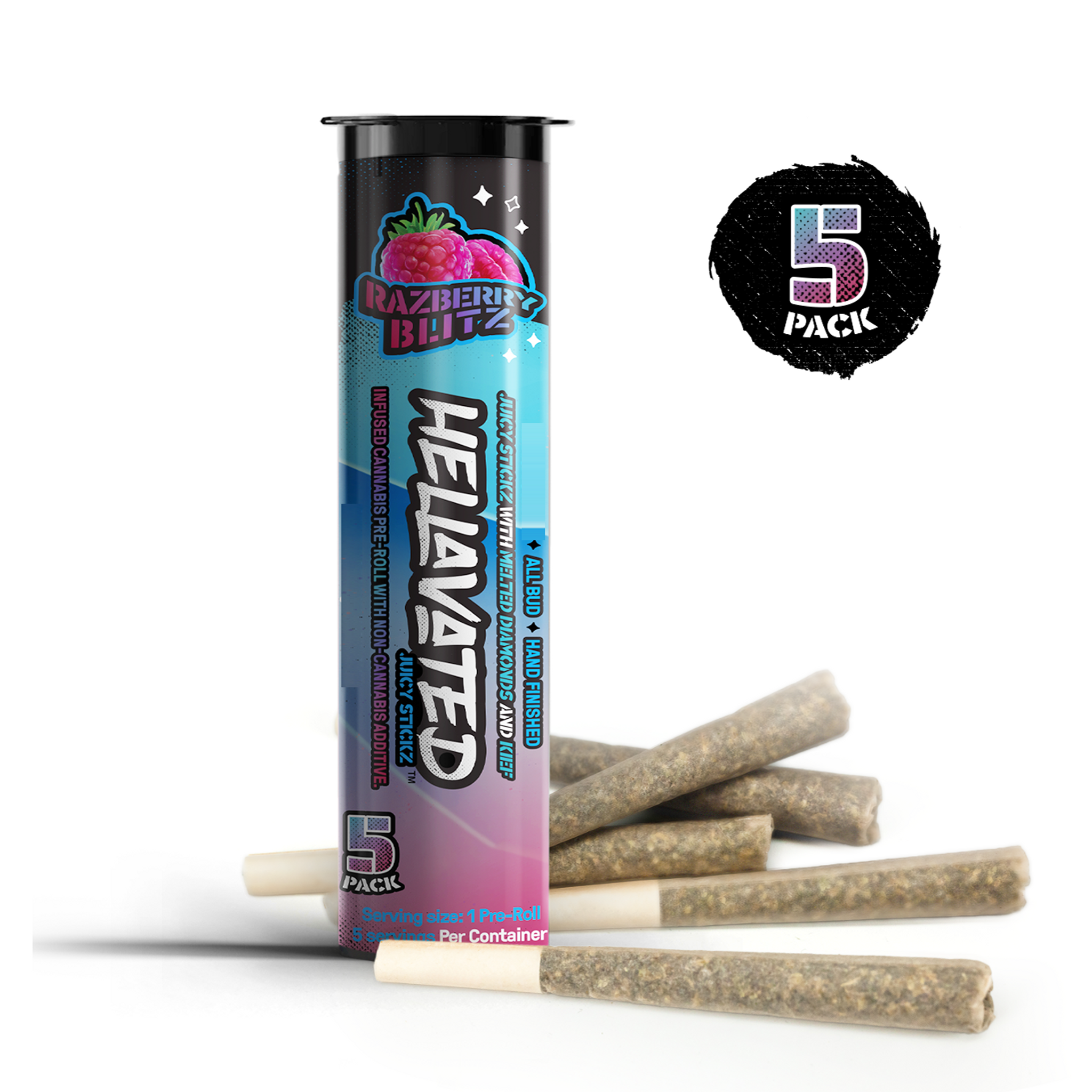 Infused Preroll Pack Raspberry Haze - Hellavated | Central District