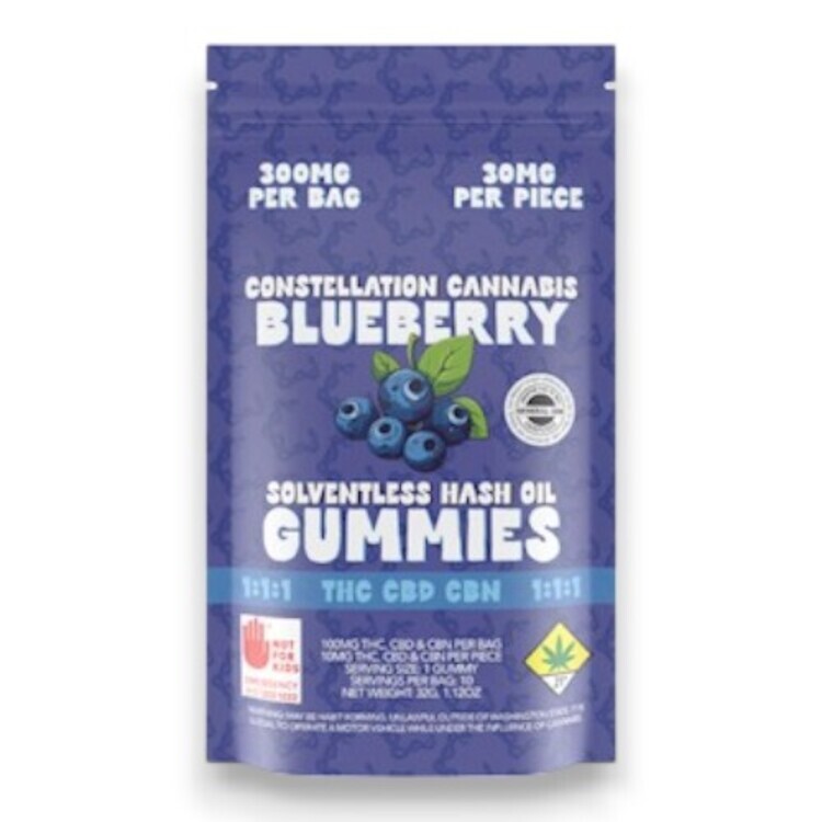 CBN 1:1:1 Blueberry - Hash Gummies 100mg
