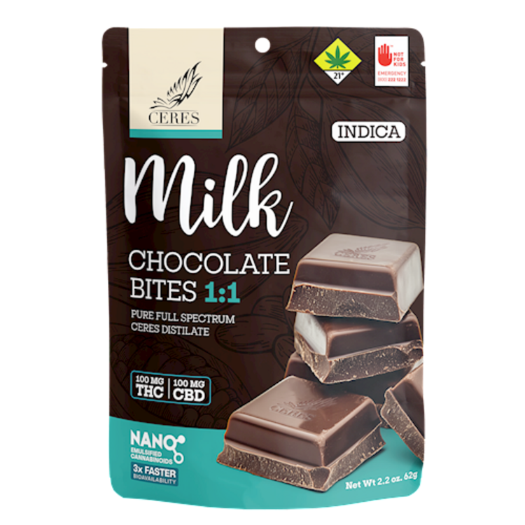 CERES: MILK CHOCOLATE 1:1 - CHOCO BITES - 10PK (EDIBLE)