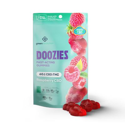Doozies - Raspberry 60:1 CBD 10 Pack