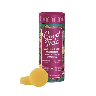 Good Tide Passion Fruit Gummies - Indica Rosin + CBD + CBN