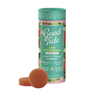 Good Tide Kiwi Strawberry Gummies - Hybrid Rosin + CBD + CBG