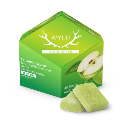 WYLD - Sour Apple Gummies - Sativa - 100mg THC