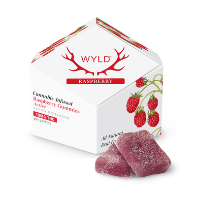 Raspberry Sativa Enhanced Gummies | 100mg