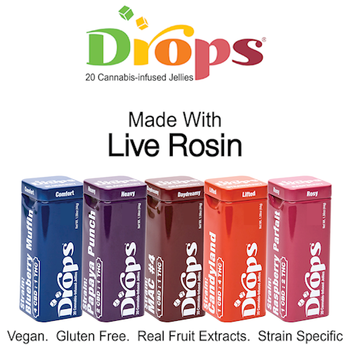 EG Ratio Drops Rosin Gummy - Cranberry/Mac #4 - 20 pack 1:1 - 1.56oz