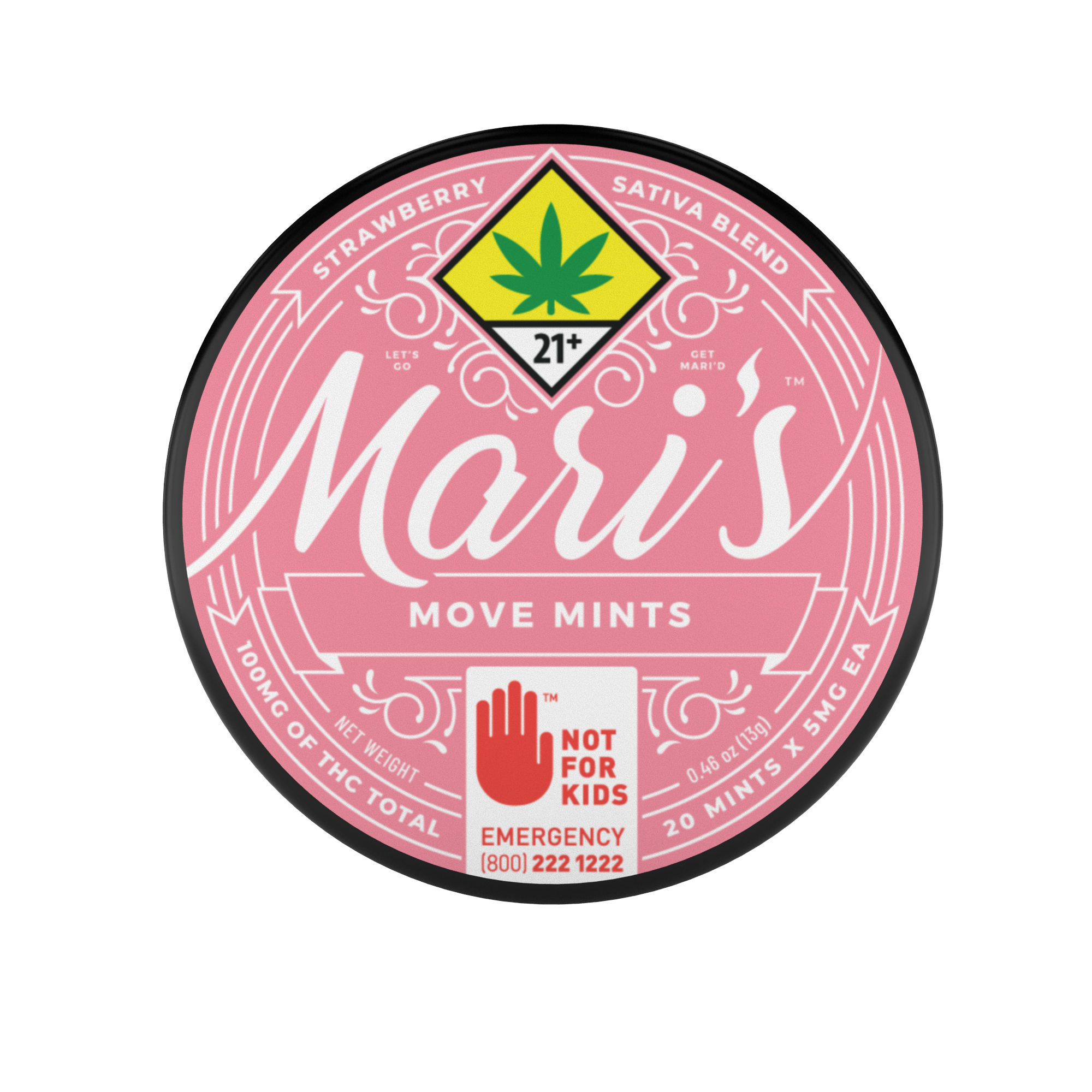 NWCS-Mari's Strawberry Move Mints 100mg
