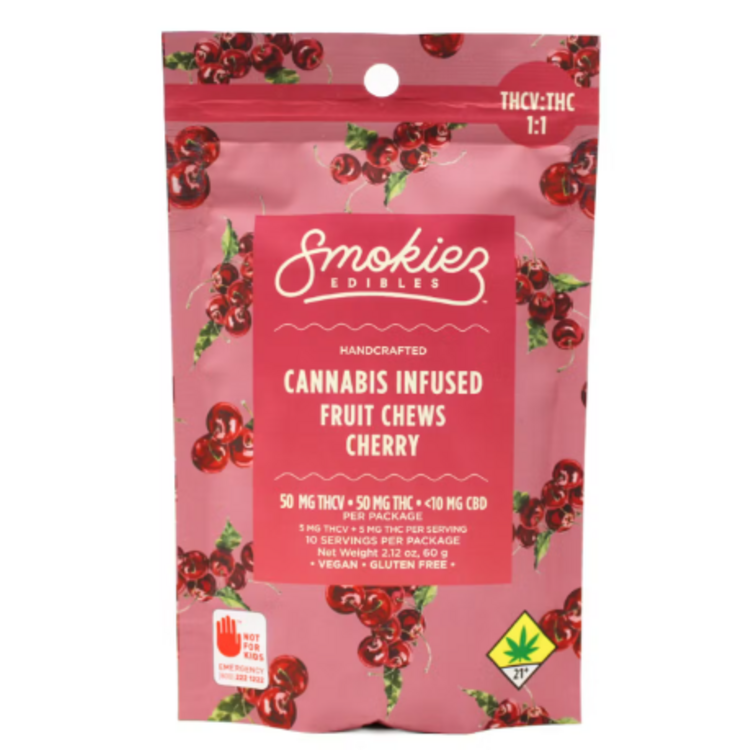 100mg Cherry Soft Candies Smokiez 1:1 THCV