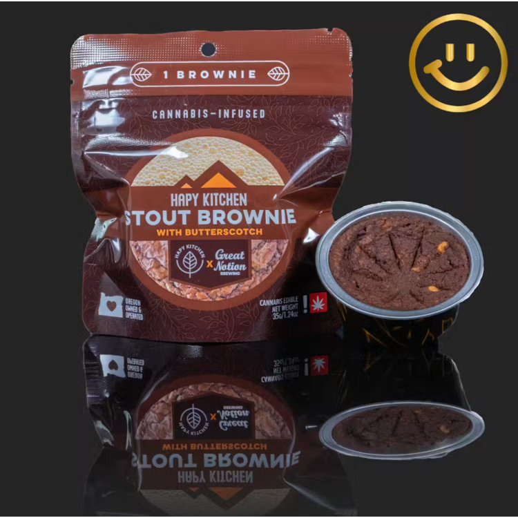 Chocolate Brownie Stout w/Butterscotch (2-Pack) THC 100mg - Hapy Kitchen
