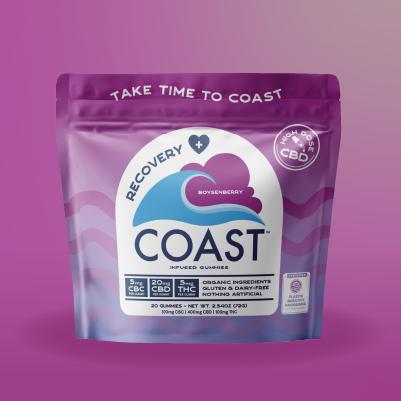 Coast | Micro Dose | Boysenberry ( Recovery ) 1:1:4 THC:CBC:CBD | 100mg/20pk