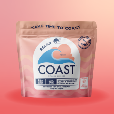 Coast | Micro Dose | Peach (Balance) 1:20 THC:CBD | 100mg/20pk