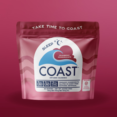 Coast | Cranberry Pomegranate (Sleep) 1:1:1 THC:CBD:CBN | 100mg/20pk