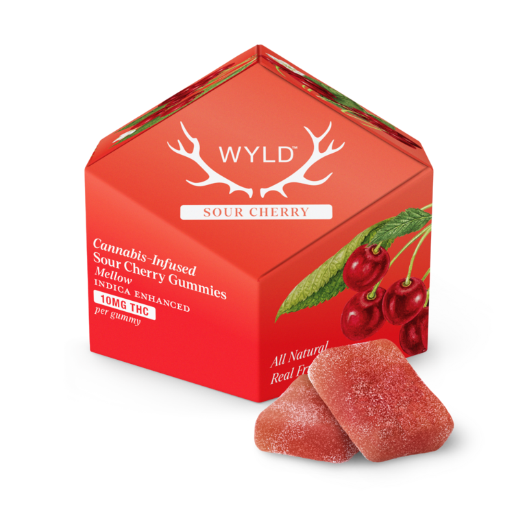 Wyld Edible Indica Sour Cherry 100mg 1.4oz