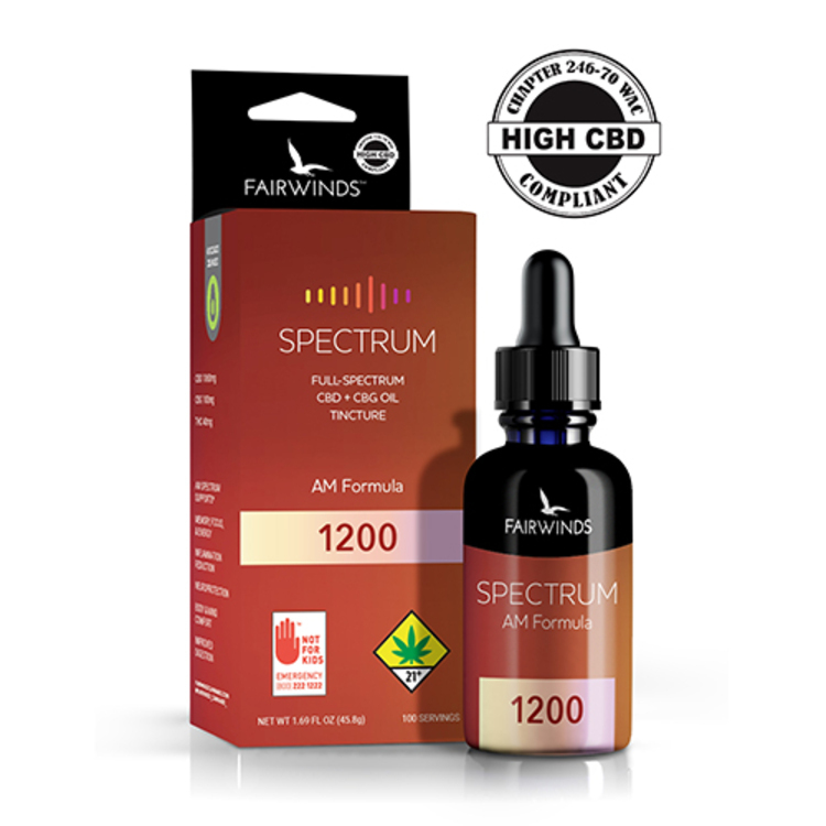 FWR - Tincture AM Defense 625mg CBD 625mg CBG 50mg THC .42oz