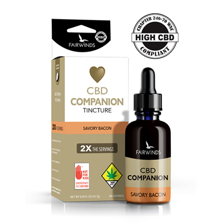 FW - CBD Companion Tincture Savory Bacon 100mg CBD 20mg THC .27oz