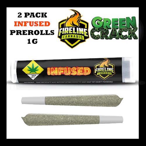 Fireline - Green Crack Infused Joints 2pk
