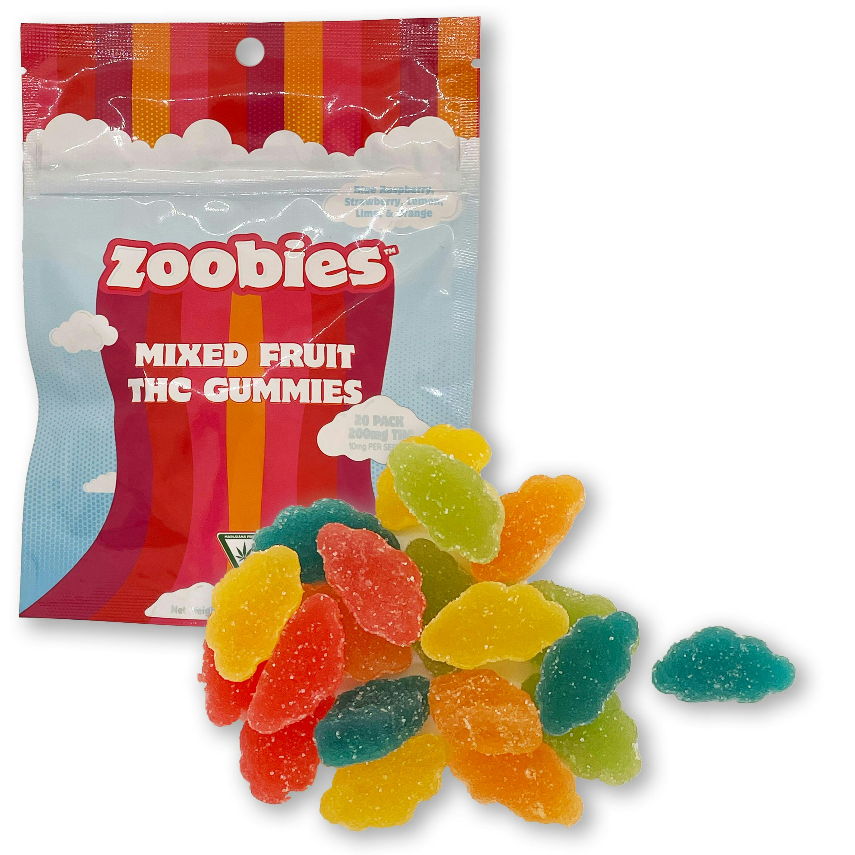 Zoobies | Gummies | Hybrid Mixed Fruit | 100mg/10pk