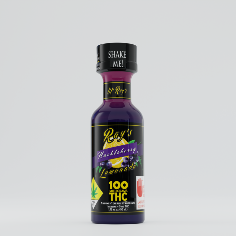 Ray's Lemonade Beverage Solventless Huckleberry Lemonade 100mg 1.75oz