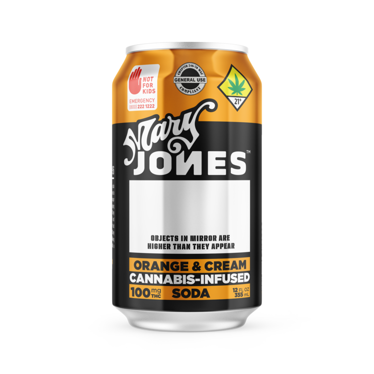 Mary Jones Beverage Orange & Cream 100mg 12oz