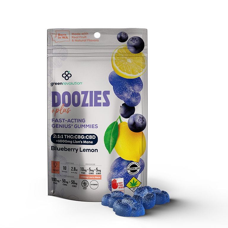 GREV:: 2:1:1 Blueberry Lemon Doozies + Lion's Mane | 10 Pack