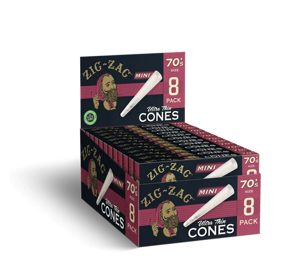ZIG ZAG 70'S ULTRA THIN CONES 8PK