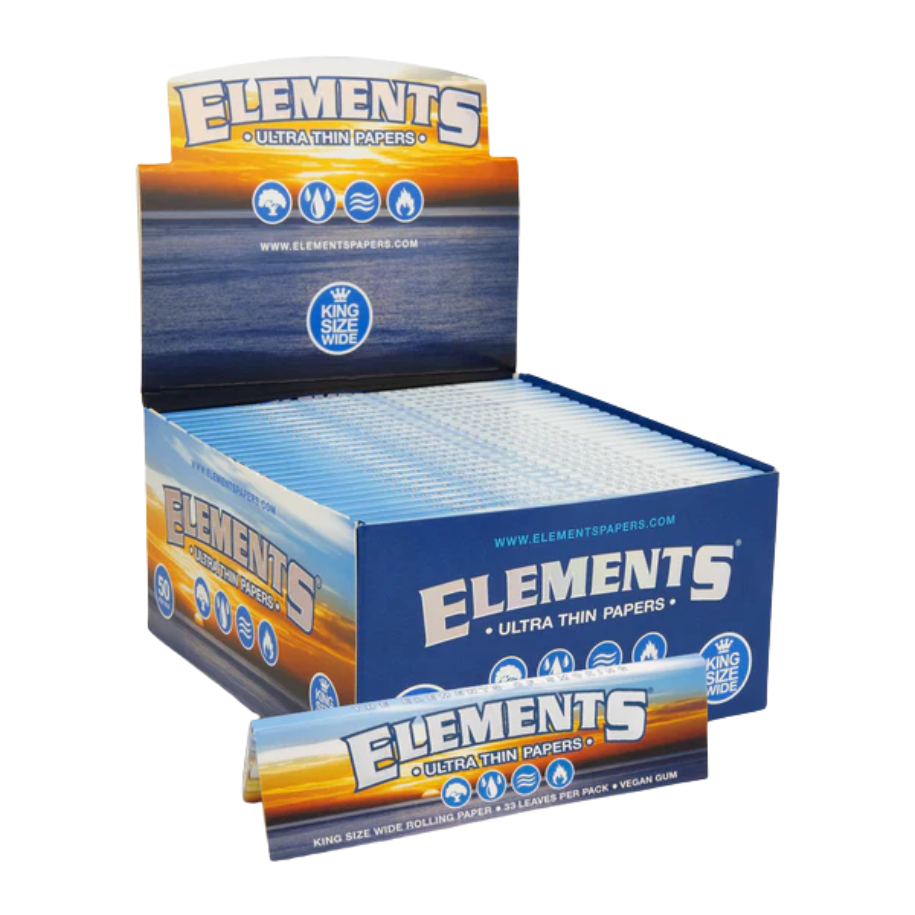 ELEMENTS KING WIDE ROLLING PAPERS